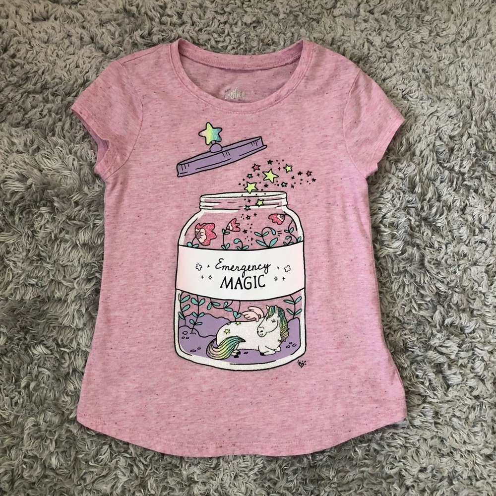 ❗️READ DESCRIPTION❗️ Justice Glitter Girls top